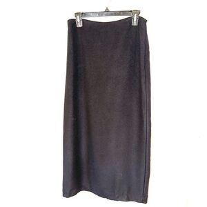 Zara Marciso Rodriguez NWT Black Wool Skirt Size Medium Pencil Maxi Lined